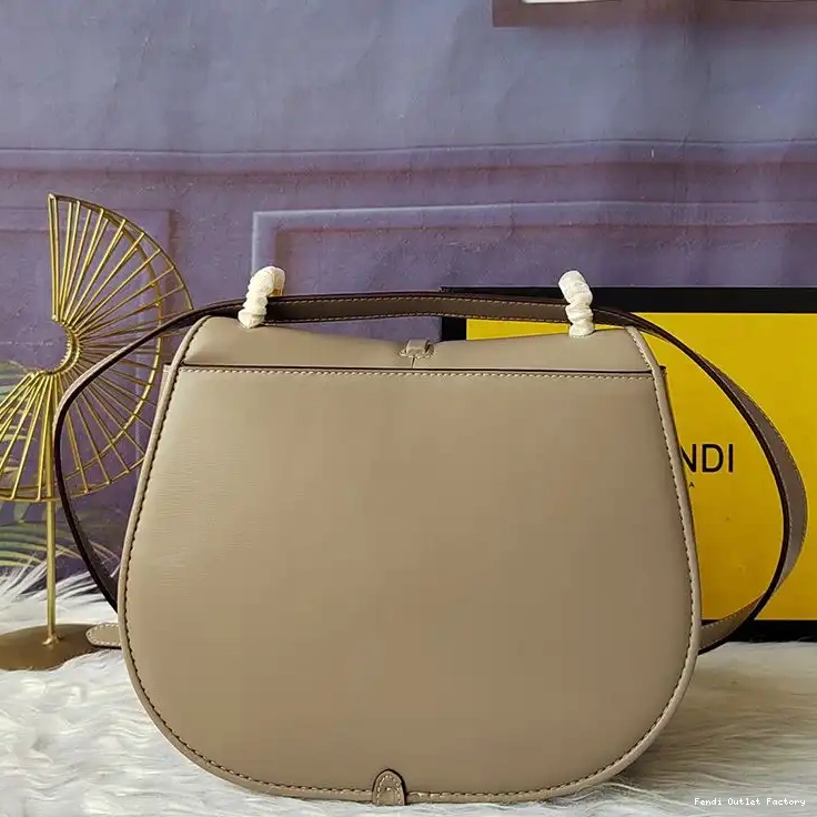 Vintage HOT Medium Calf C'mon In Leather Fendi Bag Grey 0506